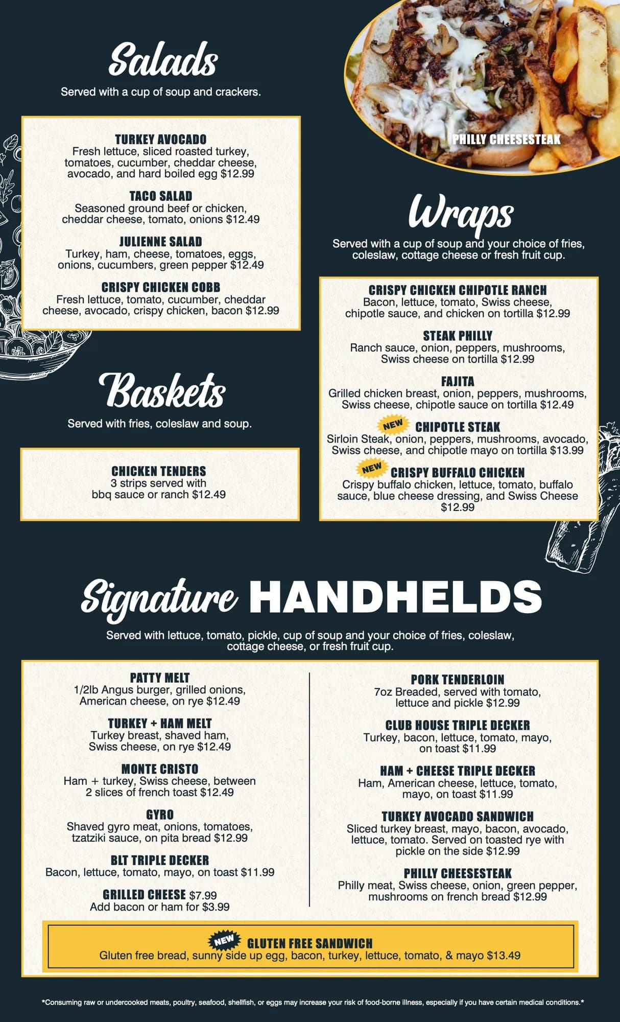 Check out our options on our menu - Page 5